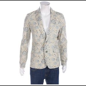 Guess Cotton Single Vent Two Buttons Unlined Blazer